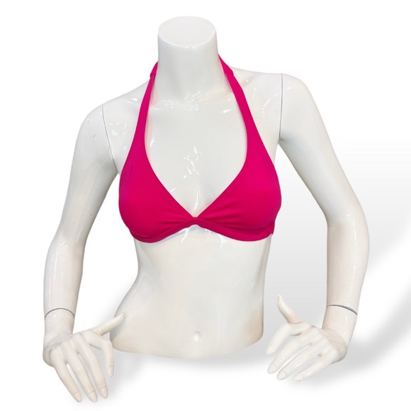 Vilebreouin Solid Water Pink Halter Bikini Top - Picture 5 of 10